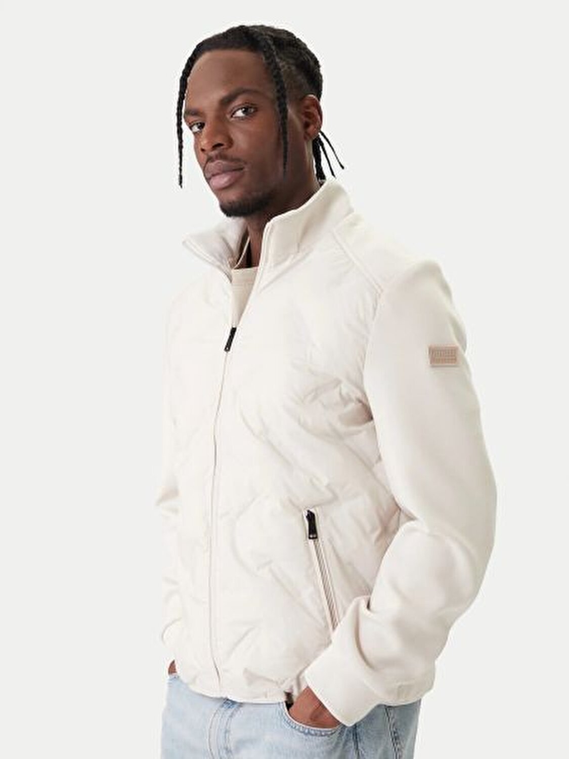 EKRU ERKEK ŞİŞME CEKET