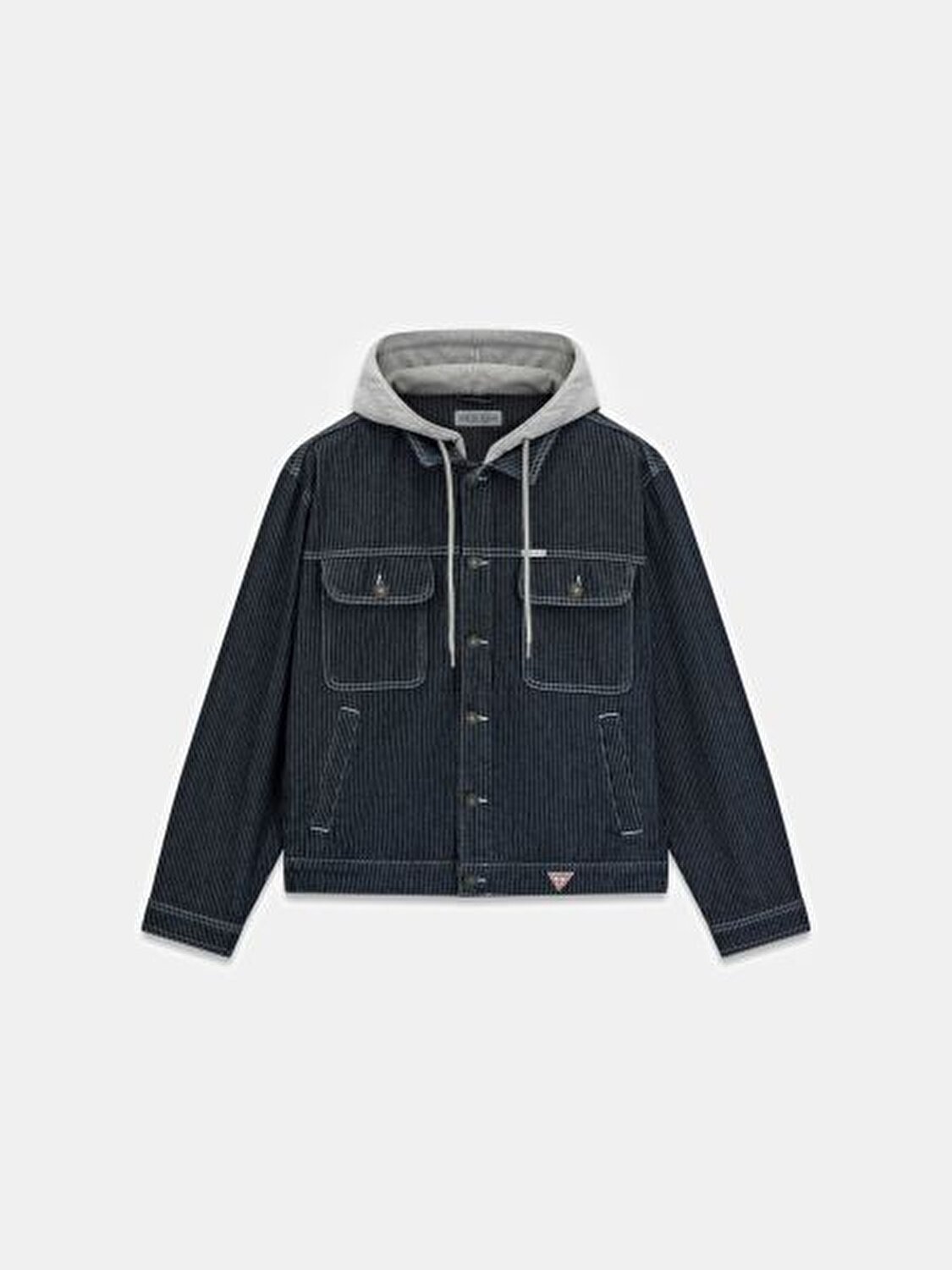 LACİVERT ERKEK KAPÜŞONLU KOT CEKET