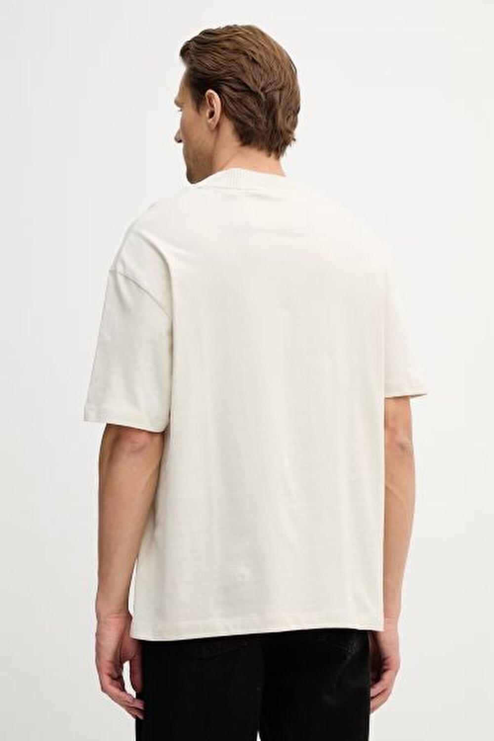 BEJ LOGOLU ERKEK T-SHIRT