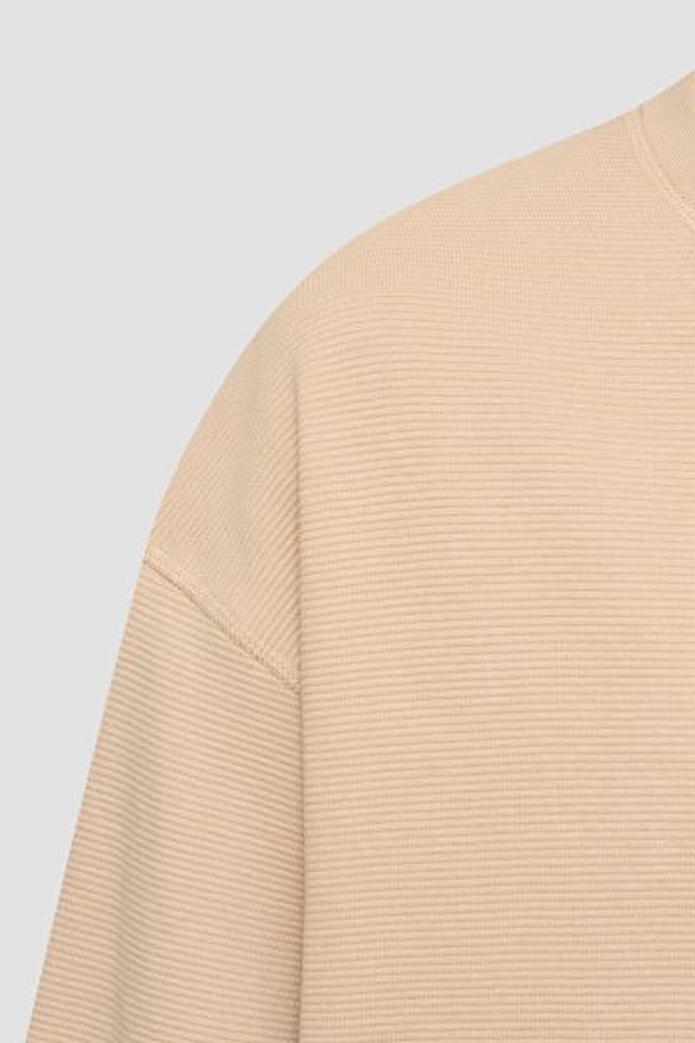 BEJ LOGOLU ERKEK SWEATSHIRT