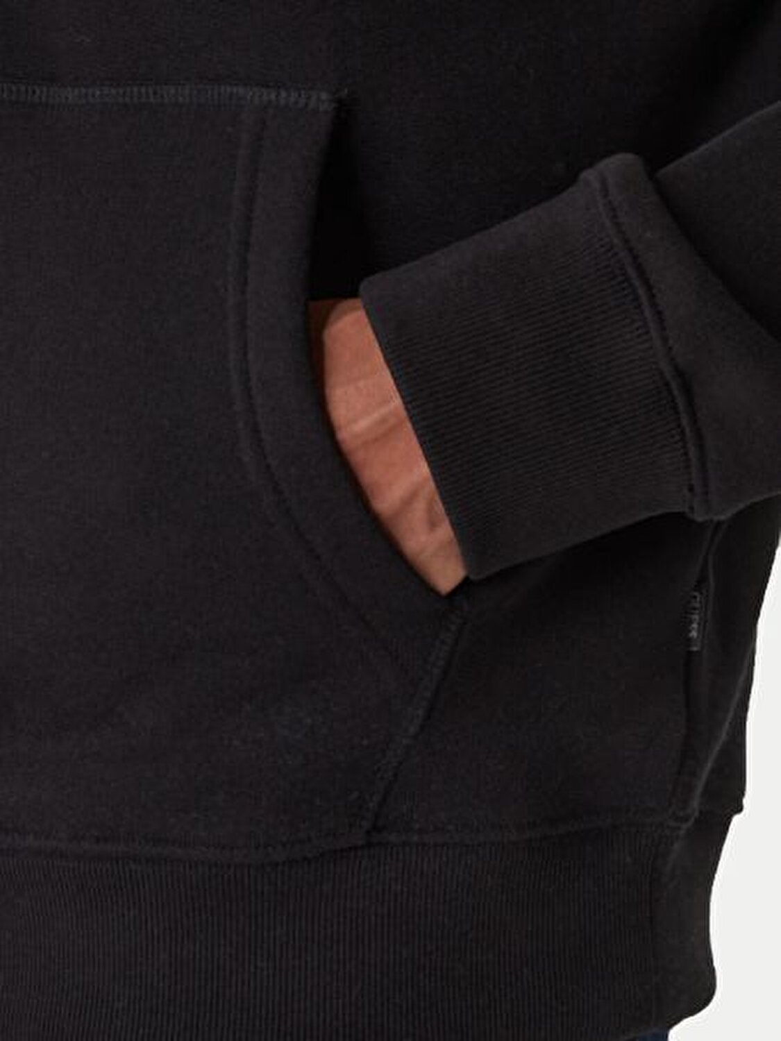 SİYAH BASKILI KAPÜŞONLU ERKEK SWEATSHIRT