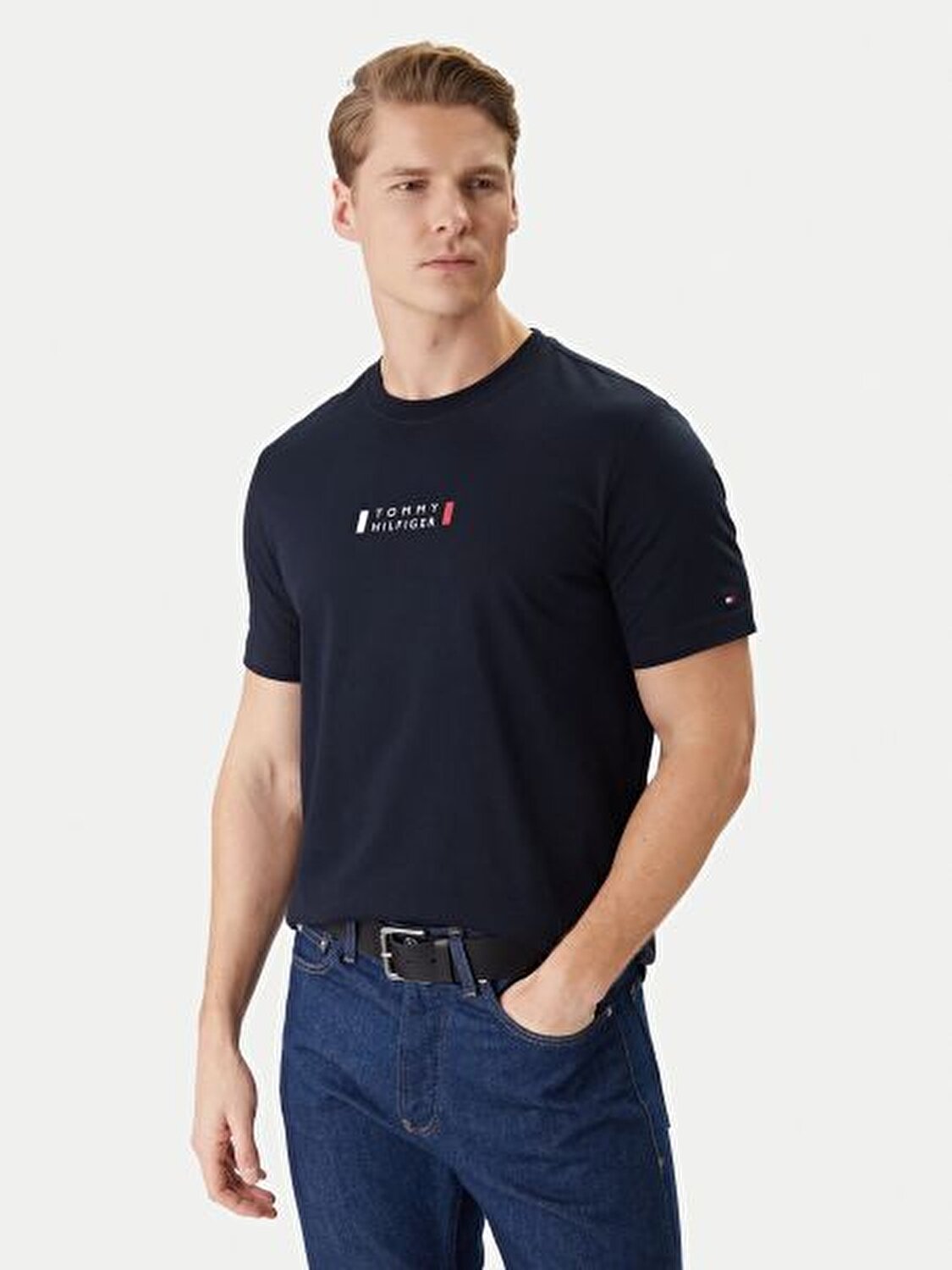 LACİVERT LOGOLU ERKEK T-SHIRT