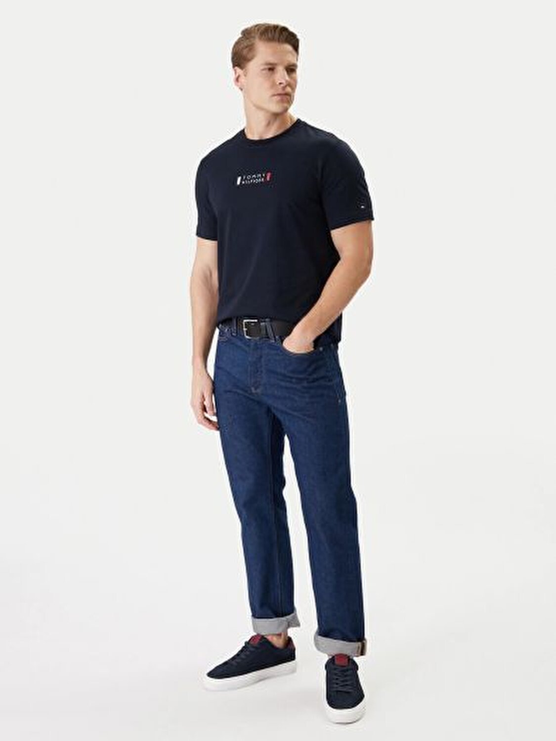 LACİVERT LOGOLU ERKEK T-SHIRT