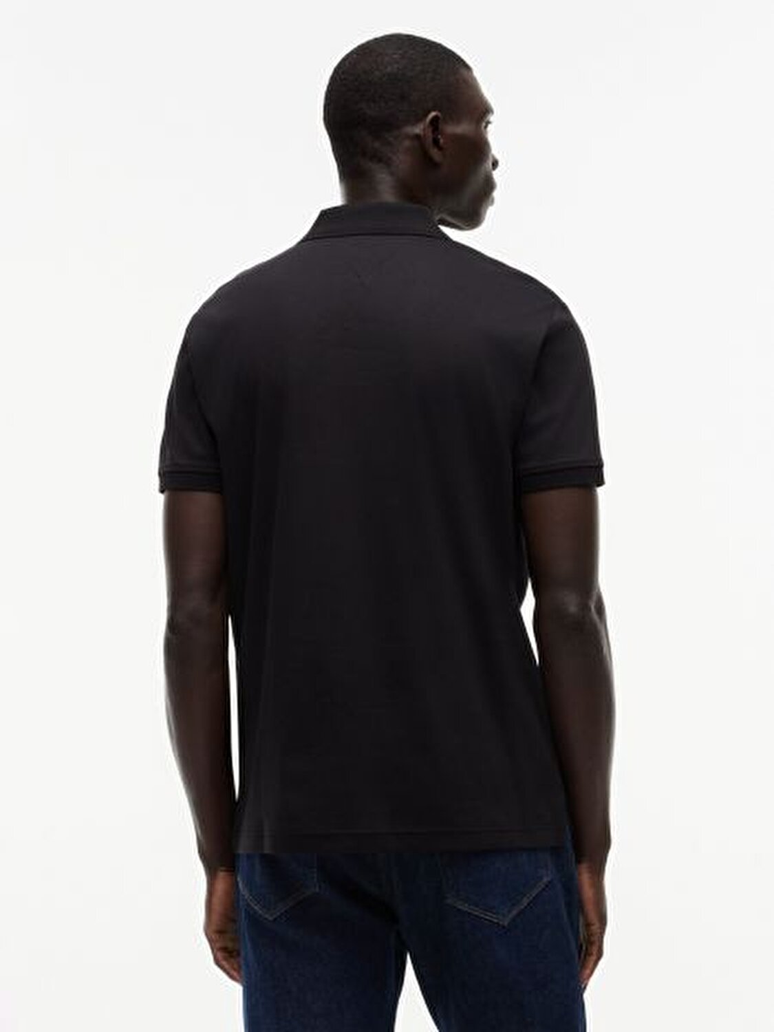 SİYAH LOGOLU ERKEK POLO T-SHIRT