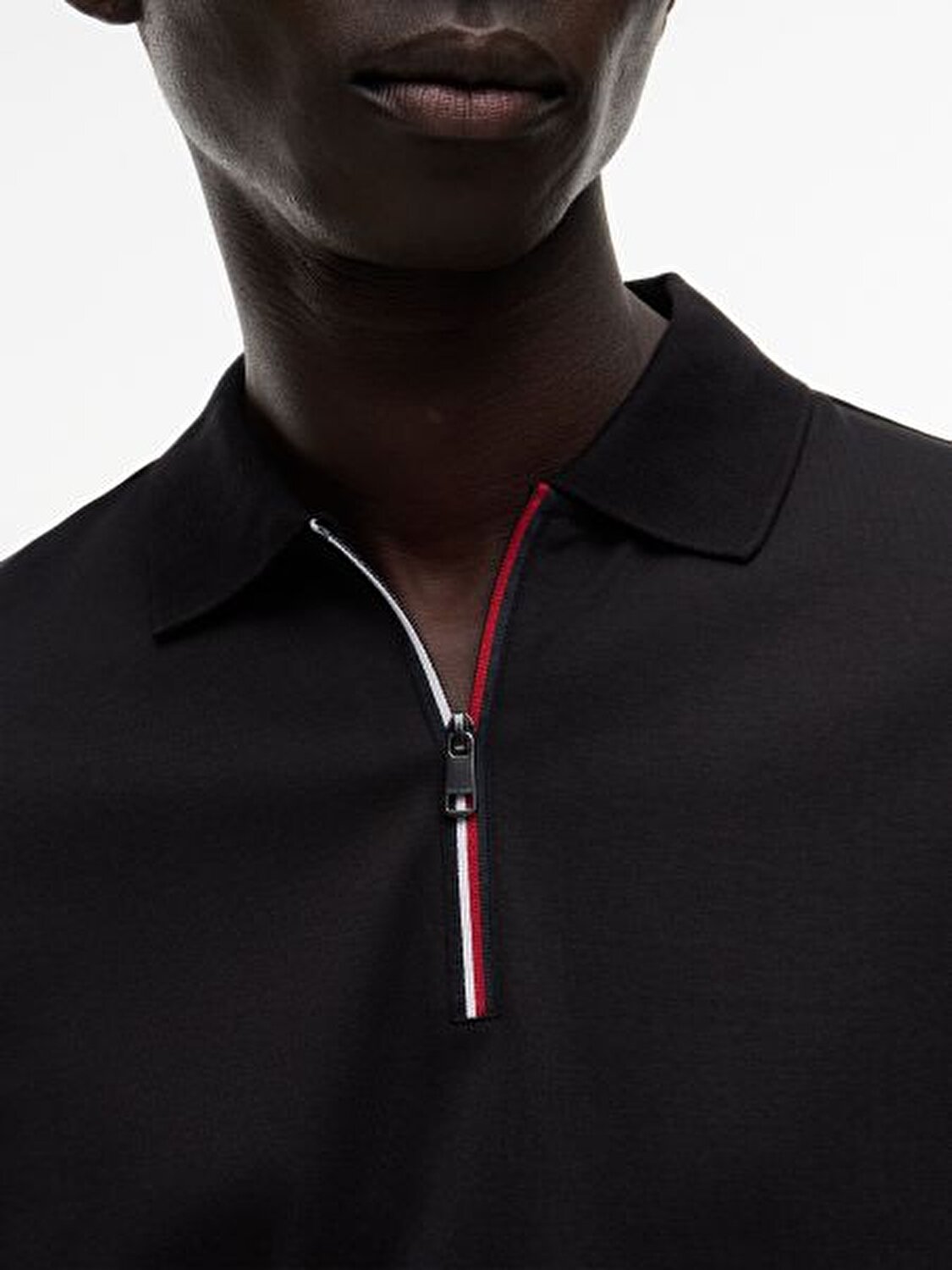 SİYAH LOGOLU ERKEK POLO T-SHIRT