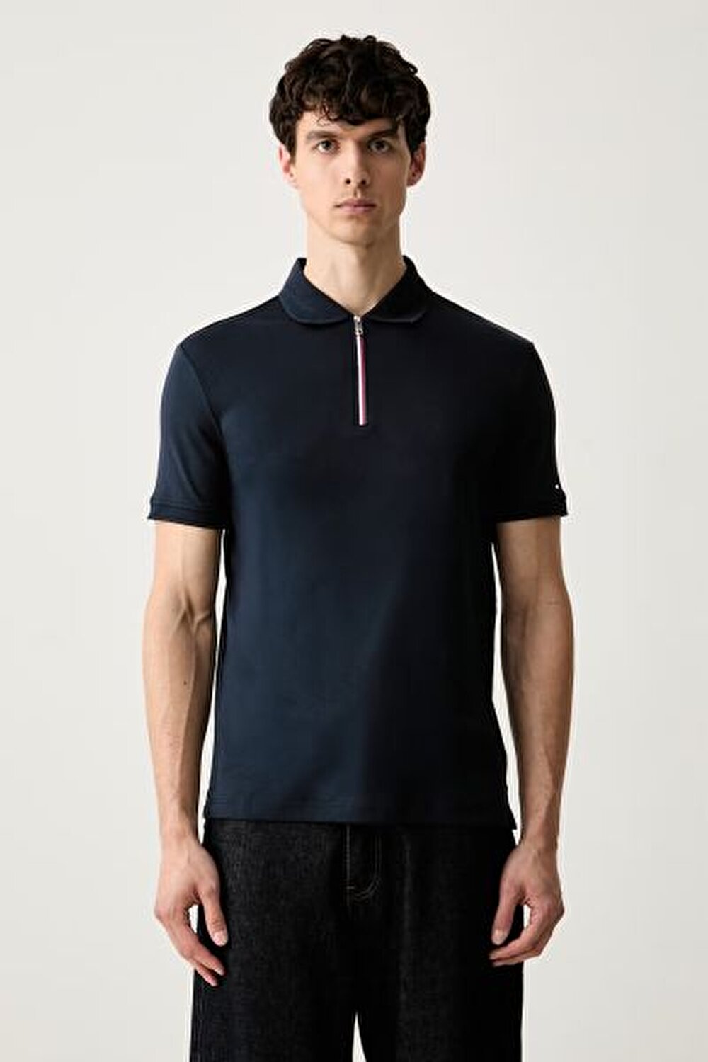 LACİVERT LOGOLU ERKEK POLO T-SHIRT
