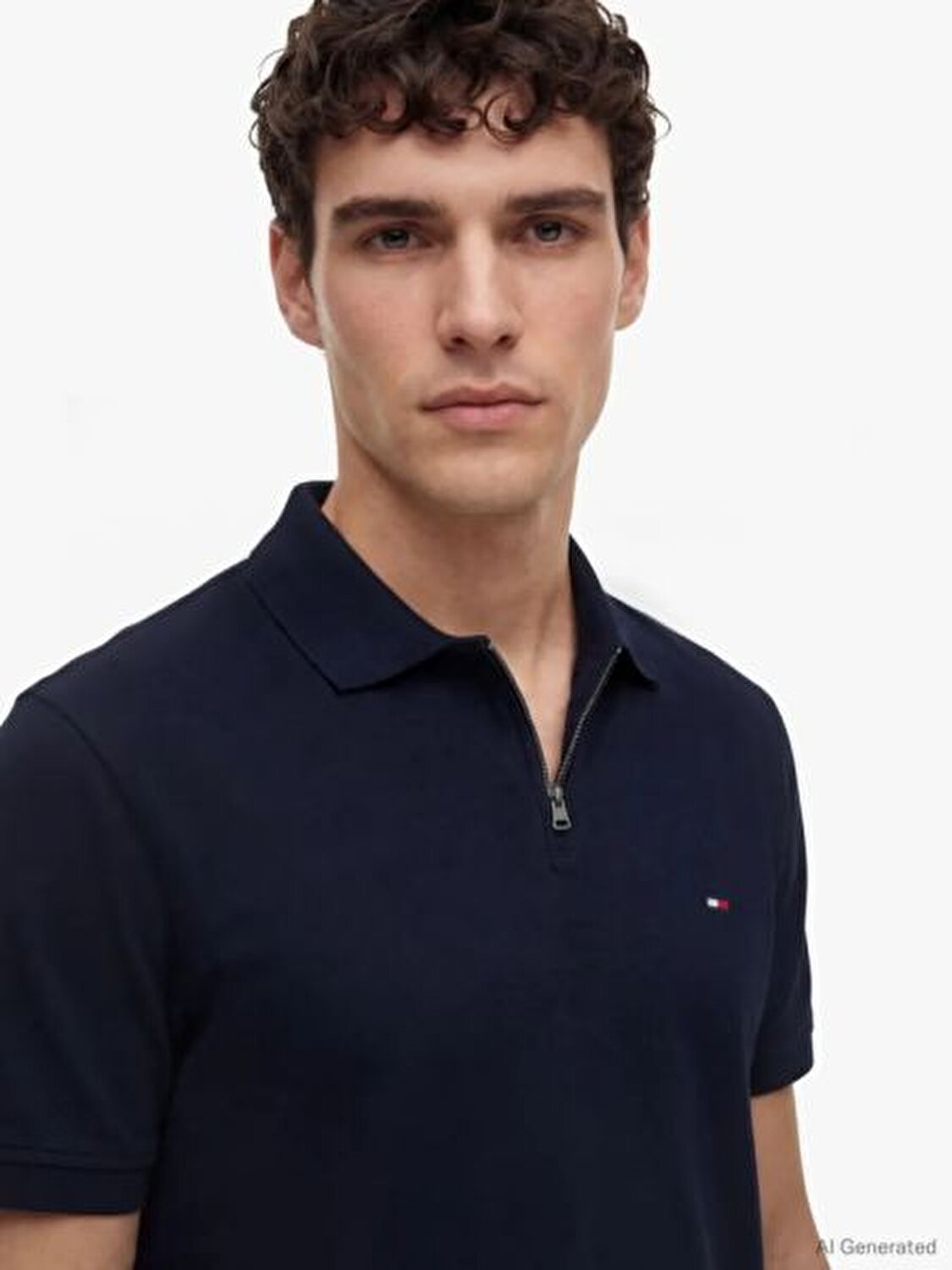 LACİVERT LOGOLU ERKEK POLO T-SHIRT