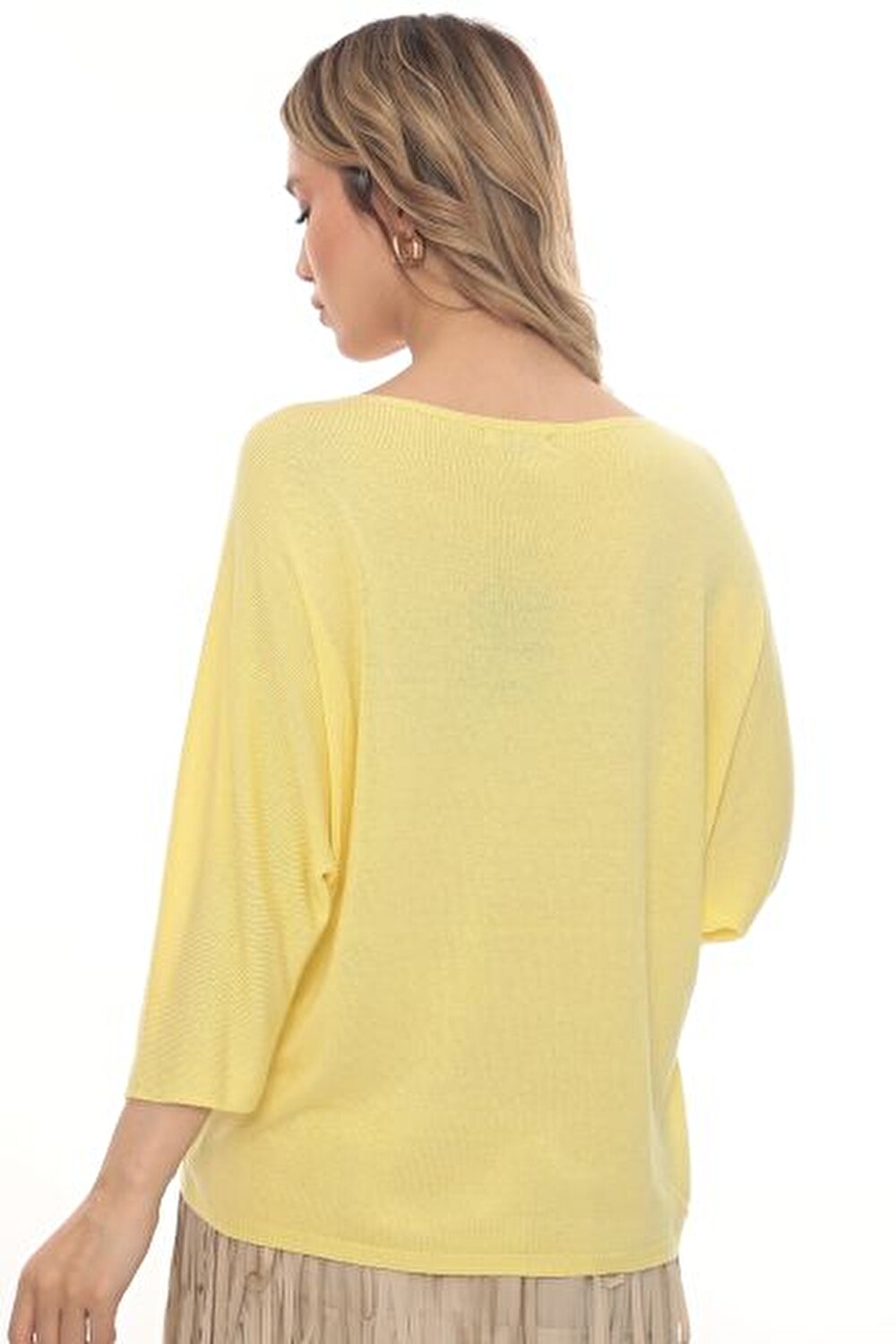 SARI V YAKA KADIN TRİKO