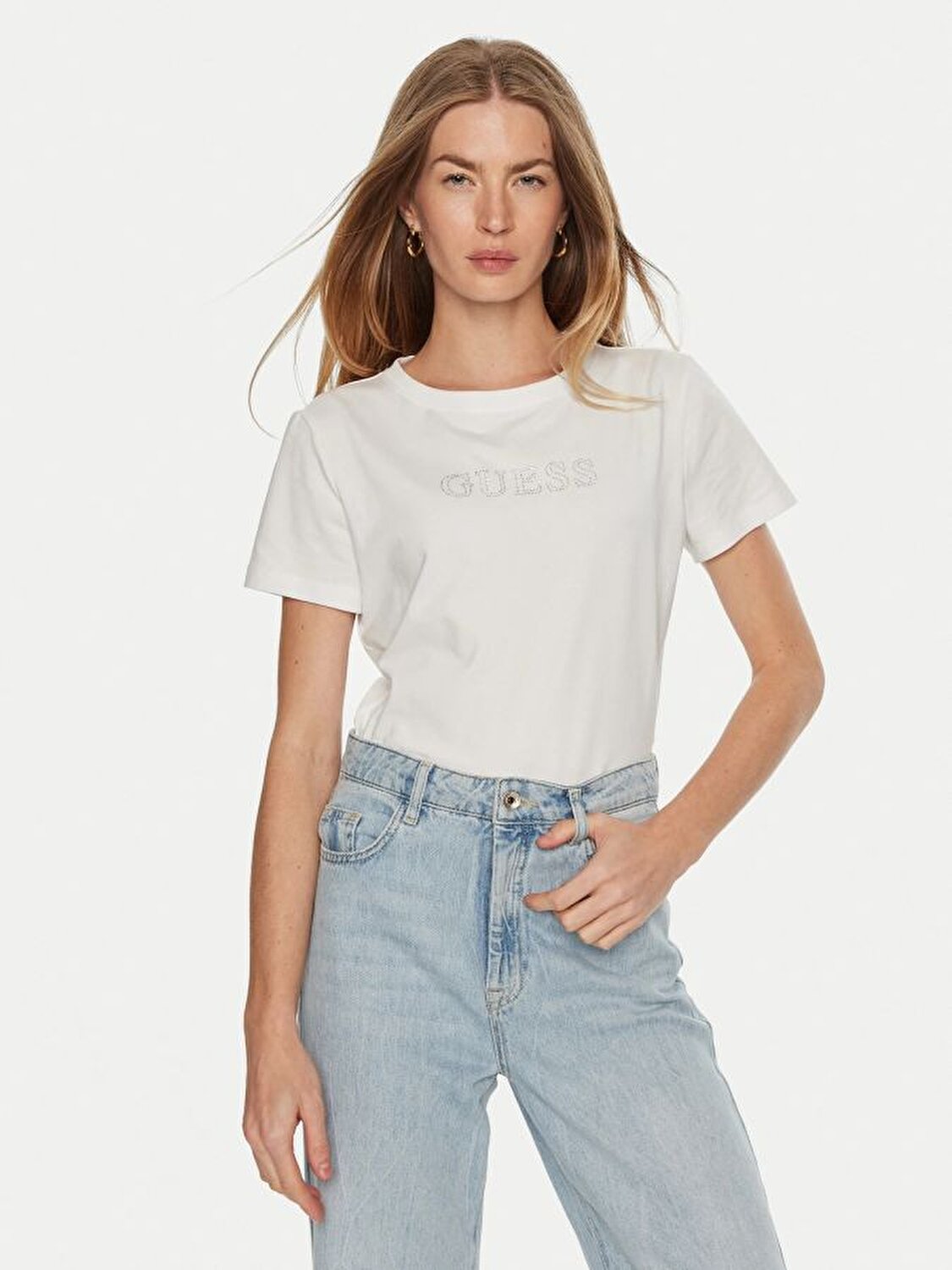 BEYAZ BASKILI KADIN T-SHIRT
