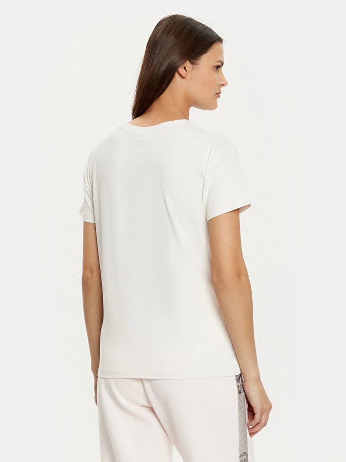 EKRU LOGOLU KADIN T-SHIRT