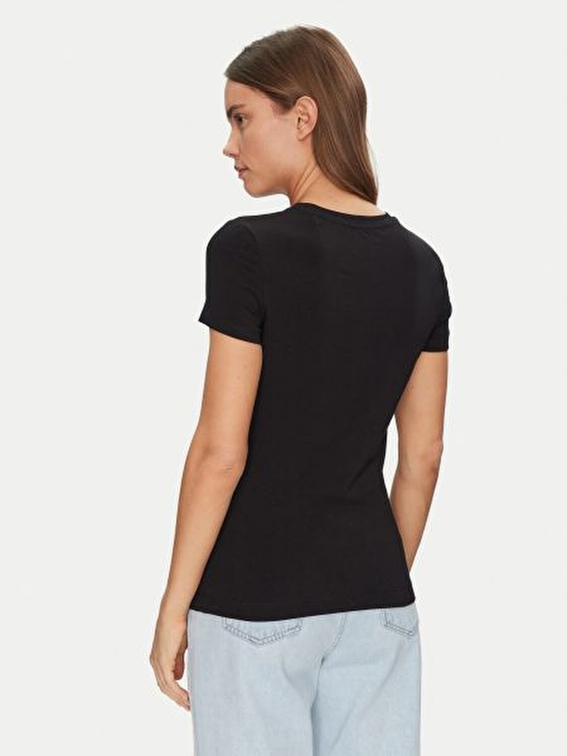 SİYAH BASKILI KADIN T-SHIRT