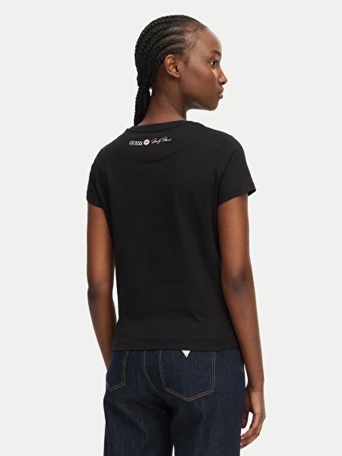 SİYAH BASKILI KADIN T-SHIRT