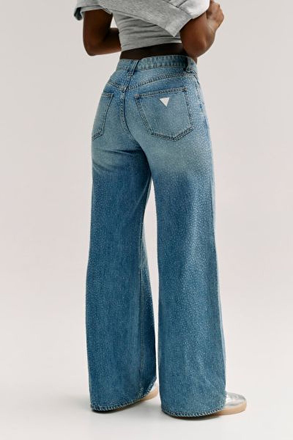 ALBA MAVİ KADIN WIDE LEG JEAN PANTOLON
