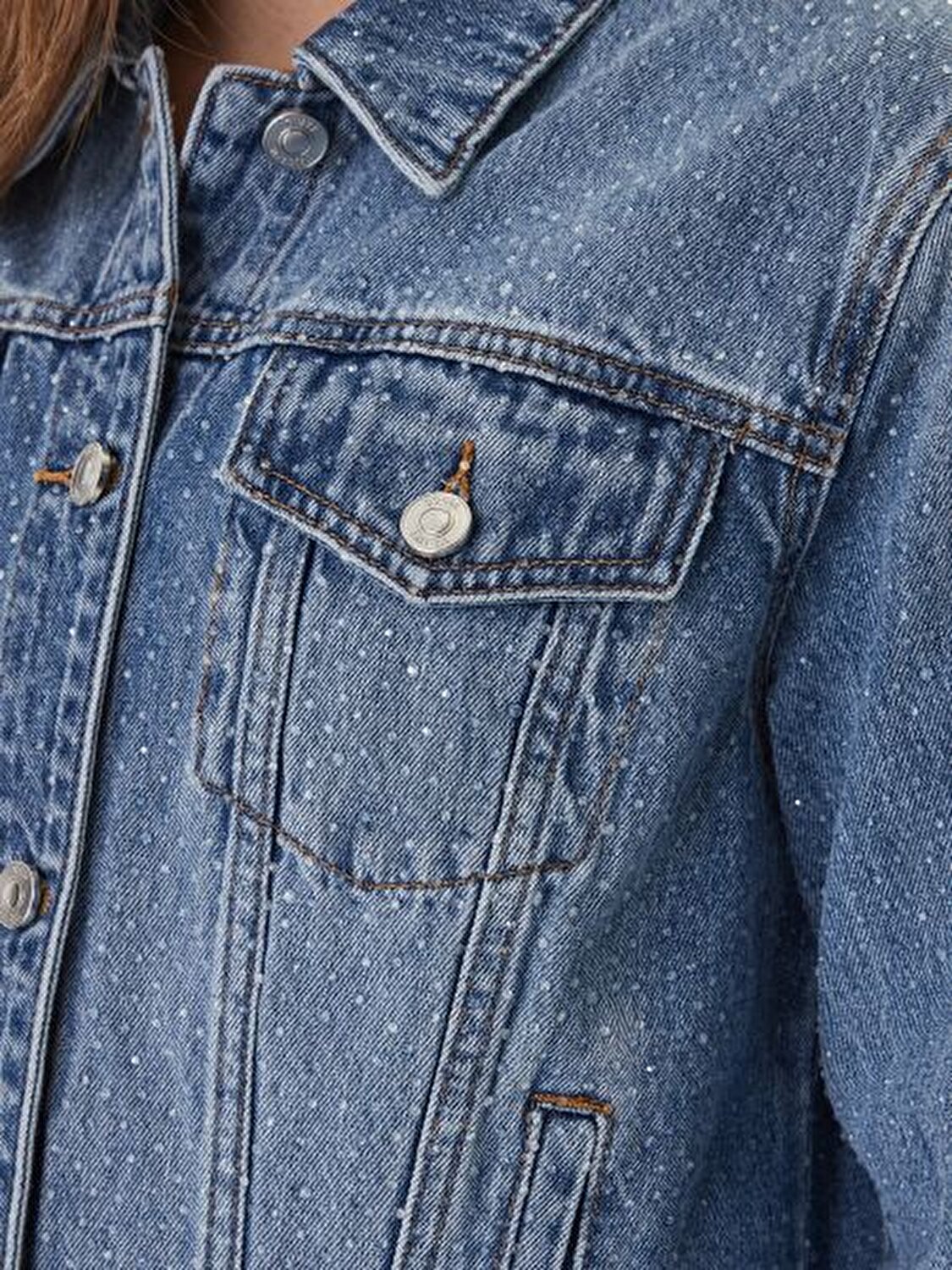 MAVİ KADIN KOT CEKET