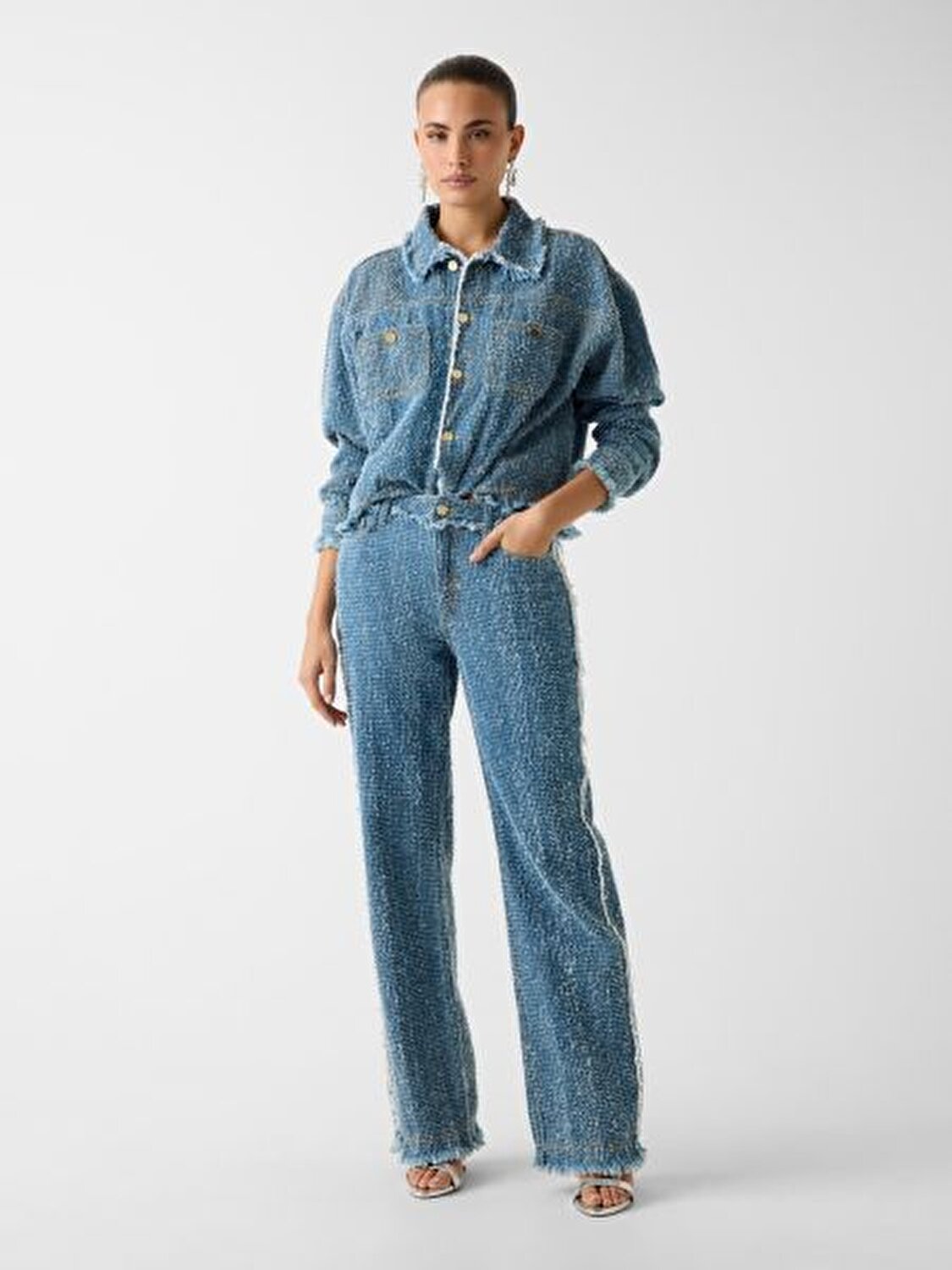 MAVİ KADIN KOT CEKET