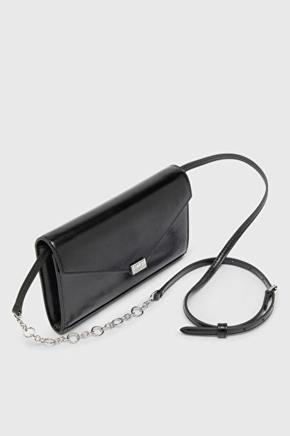 SİYAH KADIN D-ENVELOP WALLET ON CHAIN CÜZDAN
