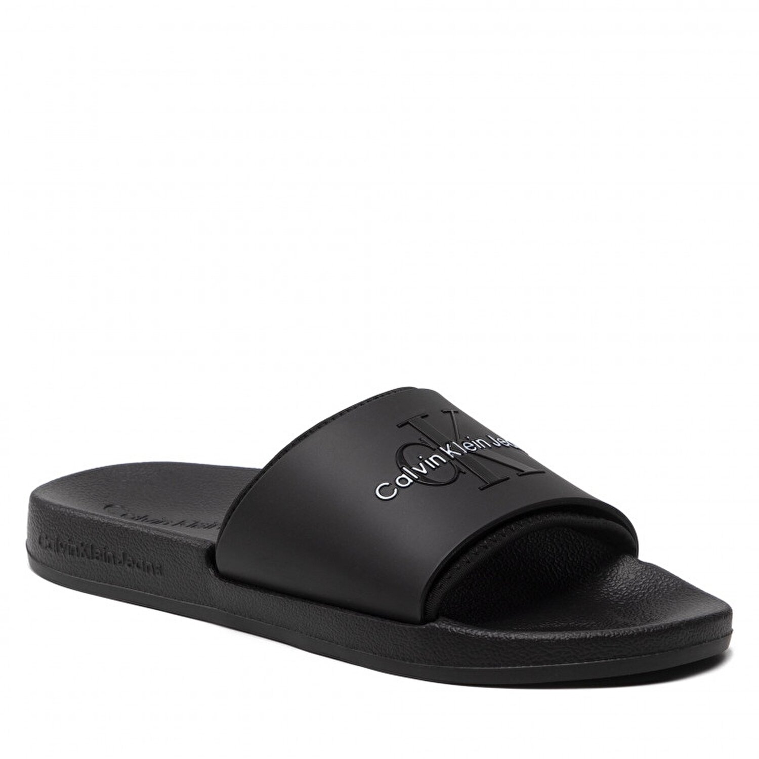 Calvin Klein Erkek Logo Detaylı Siyah Terlik
