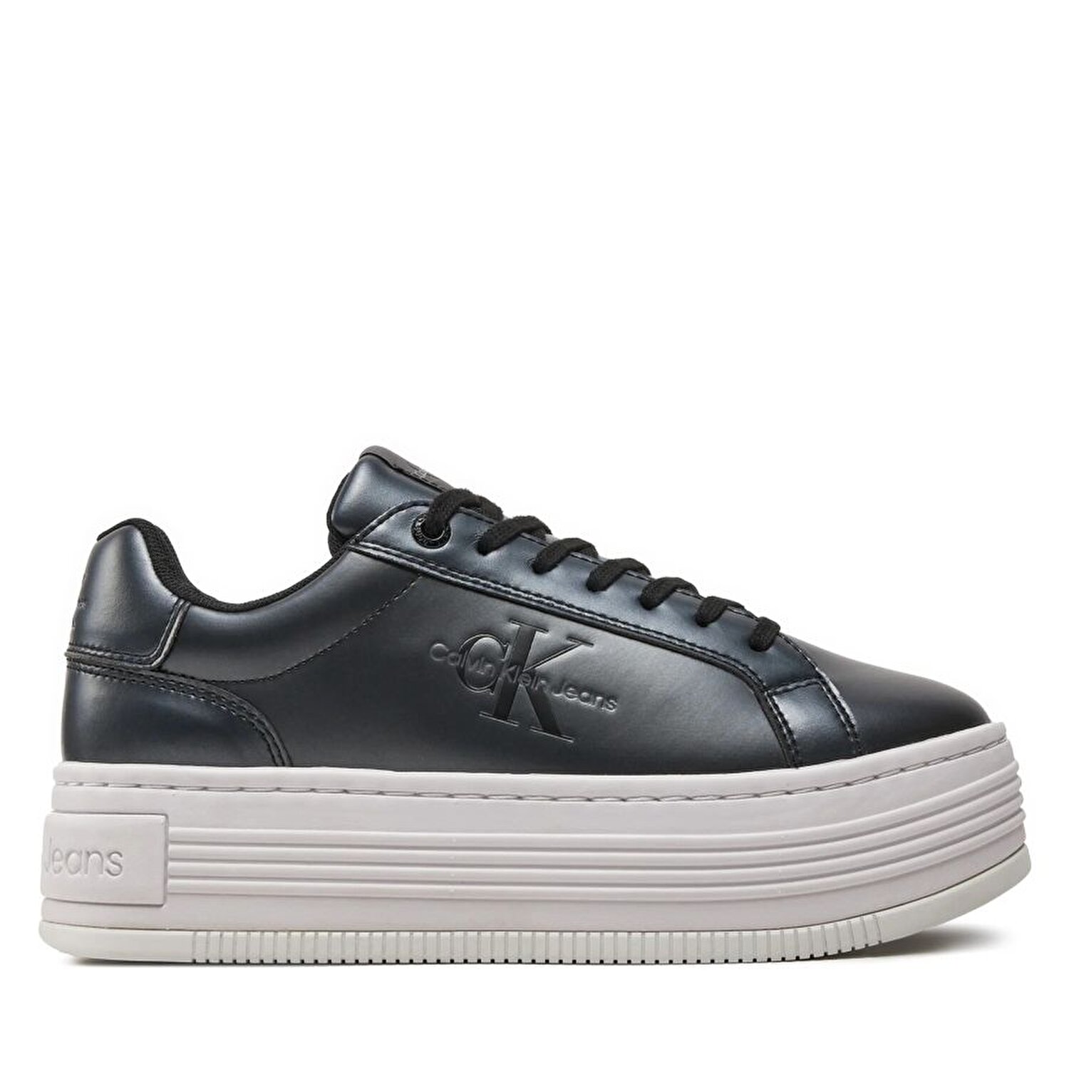 Calvin Klein Siyah KADIN BOLD PLATF LOW LACE LTH ML MTL 8720109969894 JeansLab