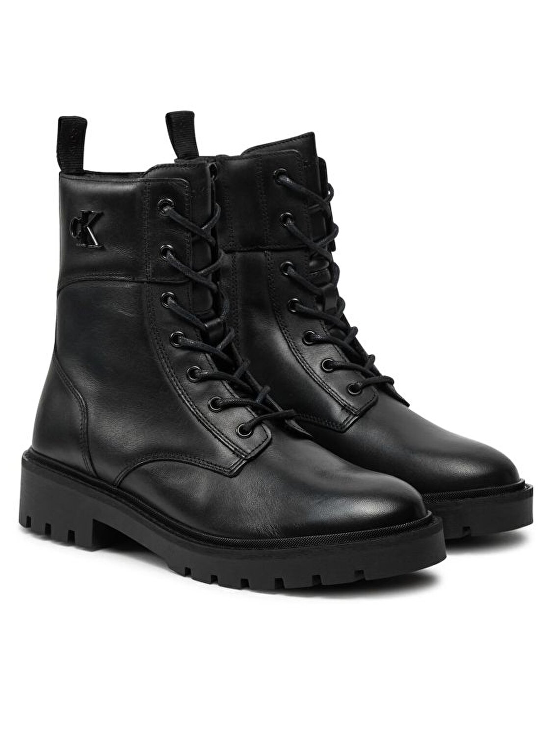 COMBAT BOOT MID ZIP LTH IN CALF