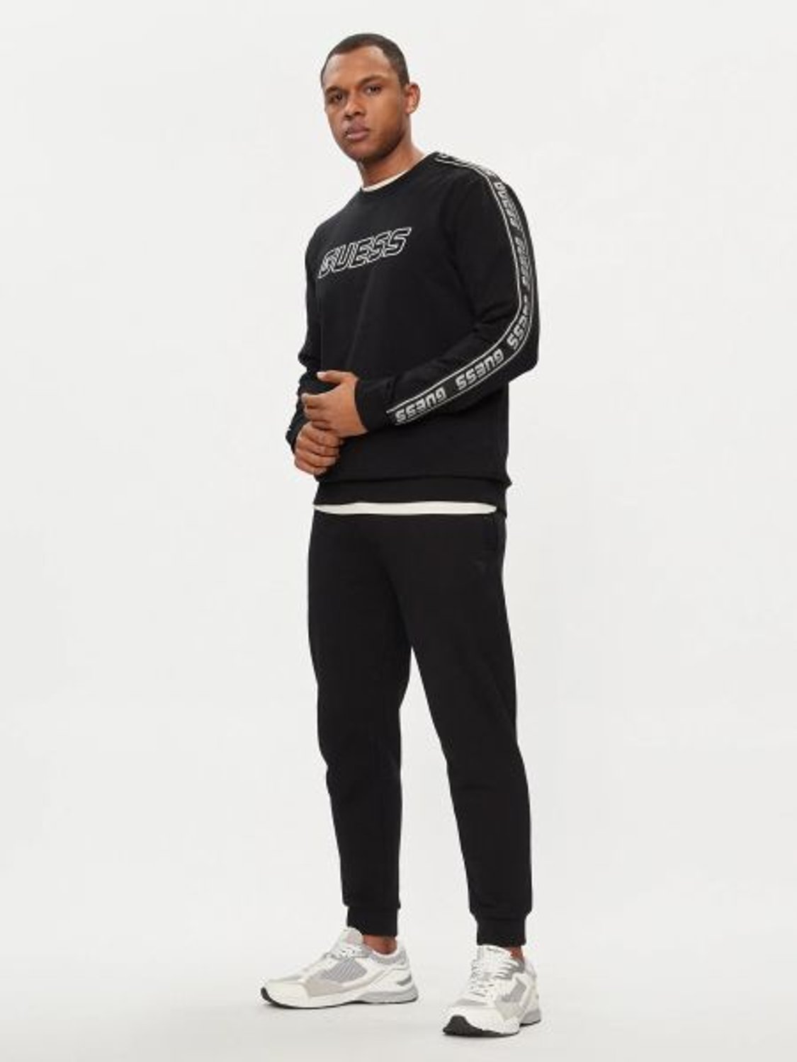 SİYAH BASKILI ERKEK SWEATSHIRT