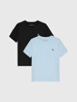Calvin Klein Çocuk Logo Detaylı Mavi T-Shirt