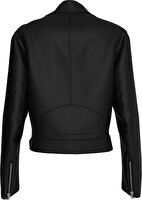 Calvin Klein Kadın Siyah Suni Deri Ceket