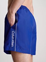 Calvin Klein Erkek Logo Detaylı Mavi Mayo Şort