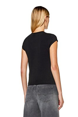 DIESEL Siyah KADIN Diesel Kad n Oval D Logo T Shirt 8059038579431 JeansLab