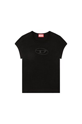 Diesel Kadın Oval-D Logo Siyah T-Shirt