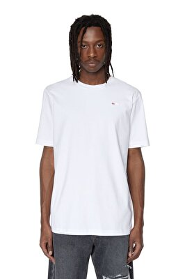 Diesel Erkek Logo Detaylı Beyaz T-Shirt