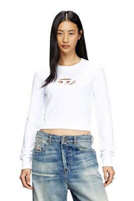 Diesel Kadın Bisiklet Yaka Beyaz Sweatshirt