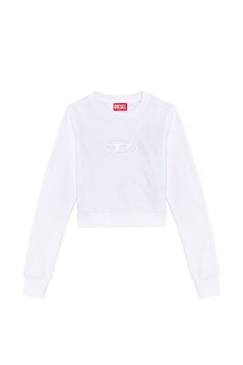 Diesel Kadın Bisiklet Yaka Beyaz Sweatshirt