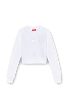Diesel Kadın Bisiklet Yaka Beyaz Sweatshirt