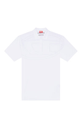 Diesel Erkek Logo Detaylı Polo Yaka Beyaz T-Shirt