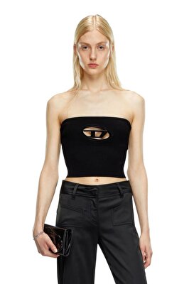 Diesel Kadın Oval-D Logo Siyah Top
