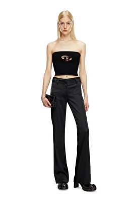 Diesel Kadın Oval-D Logo Siyah Top