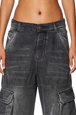 Diesel Kadın Straight Fit Antrasit Jean (D-SIRE-CARGO-S PANTALONI)