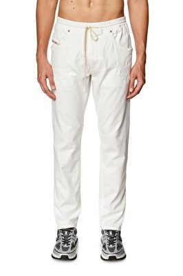 Diesel Erkek Tapered Fit Beyaz Jean (2030 D-KROOLEY JOGG)