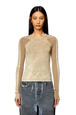 Diesel Kadın Bej T-Shirt