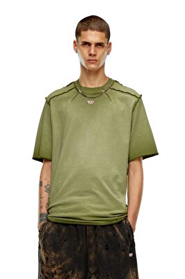 Diesel Erkek Bisiklet Yaka Haki T-Shirt
