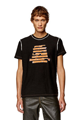 Diesel Erkek Bisiklet Yaka Siyah T-Shirt