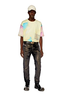 Diesel Erkek Bisiklet Yaka Sarı T-Shirt