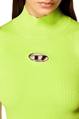 Diesel Kadın Oval-D Logo Sarı Top
