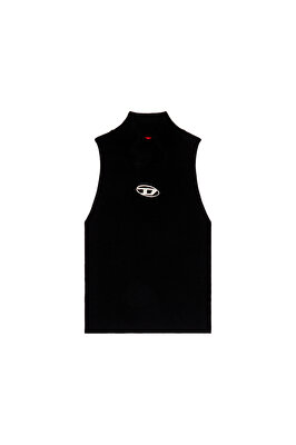 Diesel Kadın Oval-D Logo Siyah Top