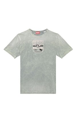 Diesel Erkek Bisiklet Yaka Gri T-Shirt