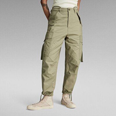 Cargo cropped drawcord pant wmn