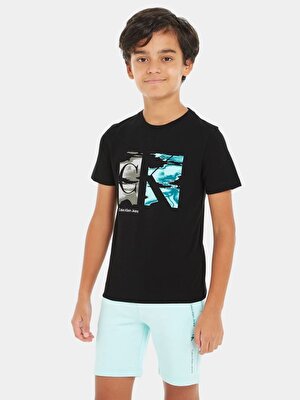 Calvin Klein Çocuk Siyah Kısa Kollu T-Shirt