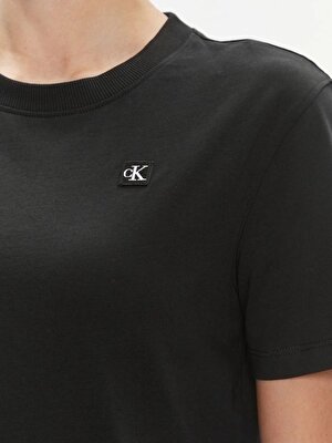 Calvin Klein Siyah Logo Detaylı Kısa Kollu T-Shirt