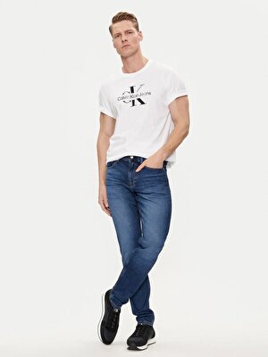 Calvin Klein Erkek Beyaz Kısa Kollu T-Shirt