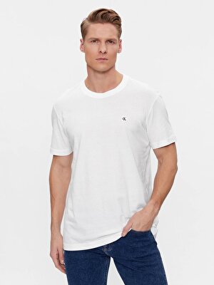 Calvin Klein Erkek Beyaz Kısa Kollu T-Shirt